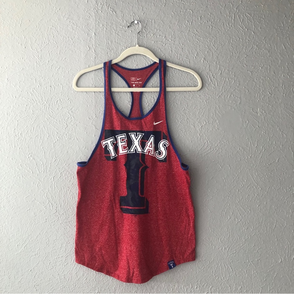 Texas Rangers Sleeveless Tank, Nike Tees Racerback Top - Small